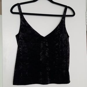 H&M Black Velvet Tank Top